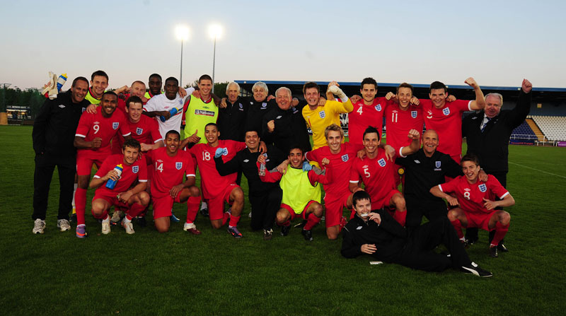 England C celebrate in Ireland
